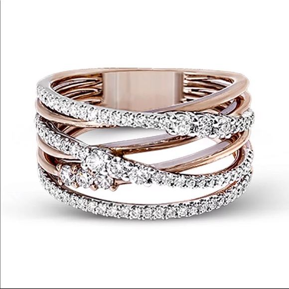 New Women’s Rose Gold Diamond Engagement Ring - Picture 2 of 3